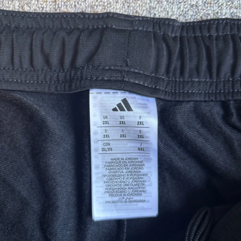 Adidas Tricot Pant Mens 2XL Black Athletic Ankle Zip Gym Soccer‎ Training